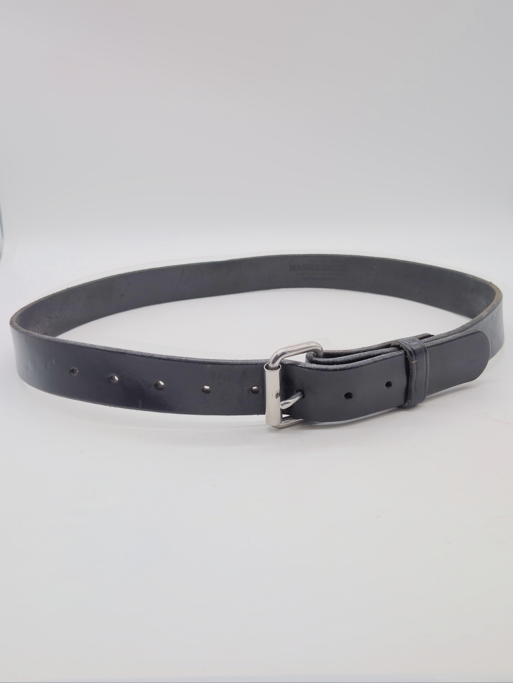Hank's Belts 100 Year Sz 40 Classic Black Leather Men's Belt